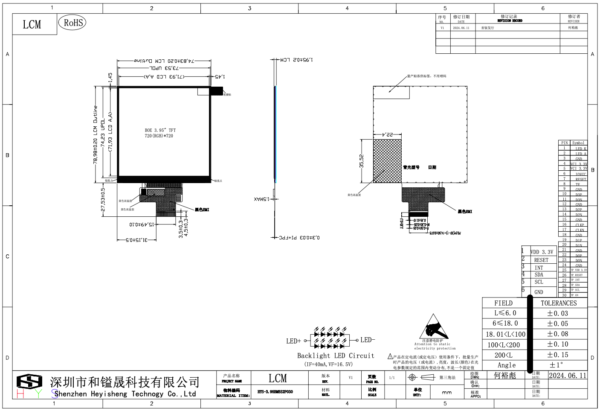 3.95inch 720*720 Square IPS TFT LCD Display - Image 3